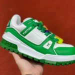 Louis Vuitton Trainer Maxi White Green Dongguan Version