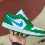 Air Jordan 1 Low DC0774-304 White Green Blue Retro