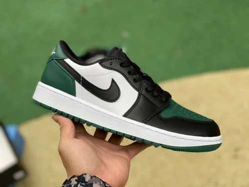 Air Jordan 1 Low Golf DD9315-107 Black White Green Retro