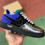 Louis Vuitton x Nike Air Force 1 Low Silver Black Blue