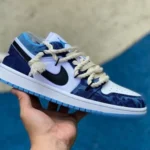 Air Jordan 1 Low DM8947-100 White Blue Washed Denim Retro