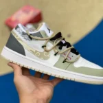 Air Jordan 1 Low FB7168-121 White Green Grey Strap Retro