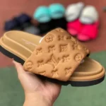 Louis Vuitton Pool Pillow Comfort Brown Velcro Slides