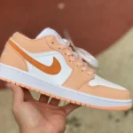 Air Jordan 1 Low DC0774-801 White Pink Orange Retro