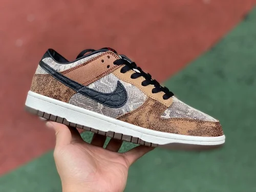 Nike Dunk Low CO.JP Snake Print Brown Retro Sneakers FJ5434-120