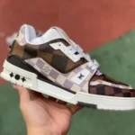 Louis Vuitton Trainer Brown Checker Low Dongguan Version