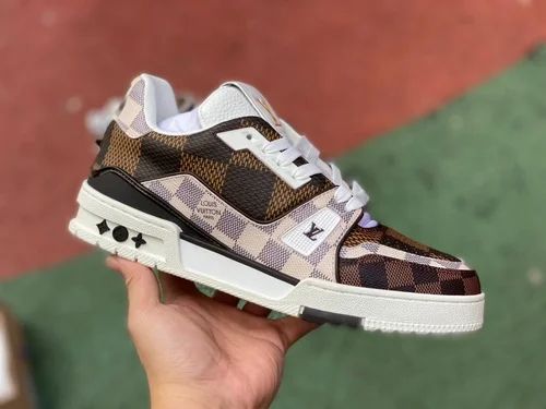 Louis Vuitton Trainer Brown Checker Low Dongguan Version