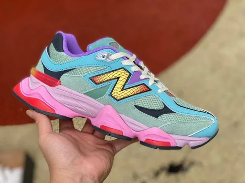 New Balance 9060 Green Blue Pink Retro Running Shoes U9060WRB