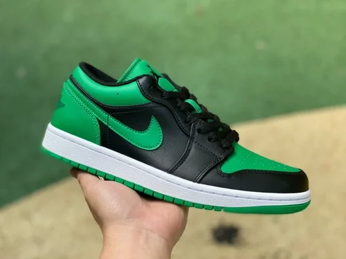 Air Jordan 1 Low 553558-065 Black Green Retro