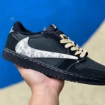 Travis Scott x Air Jordan 1 Low DM7866-889 Black Color Hook Custom Version