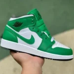 Air Jordan 1 Mid White Green DQ8423-301