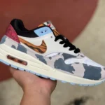 Nike Air Max 1 '87 Camo Blue Red Cushioned Running Shoes FD0827-133