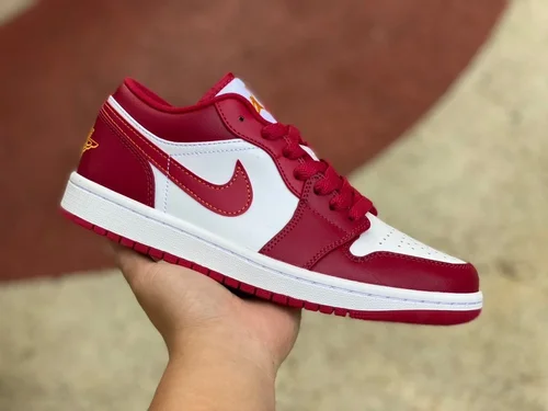 Air Jordan 1 Low Cardinal 553558-607 White Red Retro