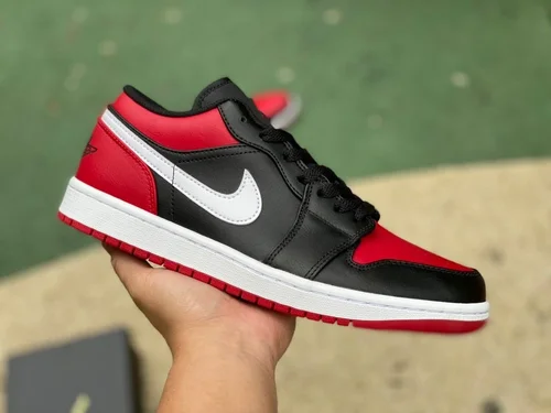 Air Jordan 1 Low 553558-066 Black Red White Hook Retro