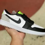 Air Jordan 1 Low Golf DD9315-108 Black White Fluorescent Green Retro