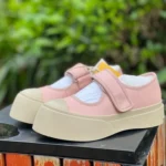 MARNI Pink Velcro Mary Jane Sneakers Women