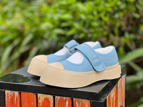 MARNI Blue Velcro Mary Jane Sneakers Women