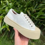 MARNI White Lace-Up Sneakers Women