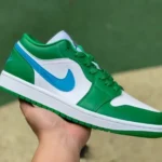 Air Jordan 1 Low DC0774-304 White Green Blue Retro