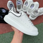 Alexander McQueen White Black Line Casual Sneakers