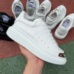 Alexander McQueen White Mirror Toe Casual Sneakers