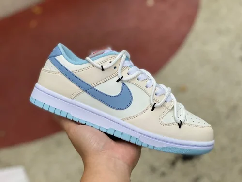 Nike Dunk Low Beige Blue Strap Retro Sneakers DD1503-123