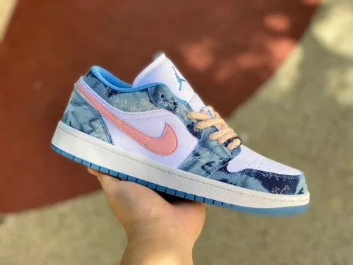 Air Jordan 1 Low DM8947-100 Denim Blue Pink Retro