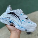 Balenciaga White Graffiti Triple S Vintage Dad Shoes