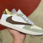 Travis Scott x Air Jordan 1 Low DM7866-140 Green Brown Reverse Swoosh