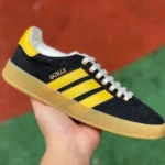 GUCCI x Adidas Originals Canvas Low-Top Lace-Up Sneakers in Black & Yellow