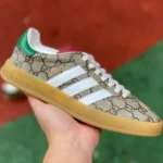 GUCCI x Adidas Originals Canvas Low-Top Lace-Up Sneakers in Ebony