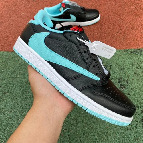 Travis Scott x Air Jordan 1 Low DM7866-701 Black Navy Reverse Swoosh