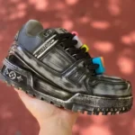 Louis Vuitton Trainer Maxi Distressed Black Guangzhou Version