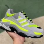 Balenciaga Grey Green Triple S Vintage Dad Shoes