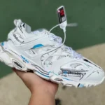 Balenciaga Track 1.0 White Blue Graffiti Sneakers