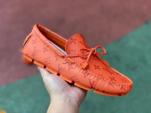 Louis Vuitton Driver Orange Moccasin