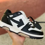 OFF-WHITE Black White Leather Sneakers