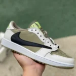 Travis Scott x Air Jordan 1 Low FZ3124-200 Avocado Pure Version