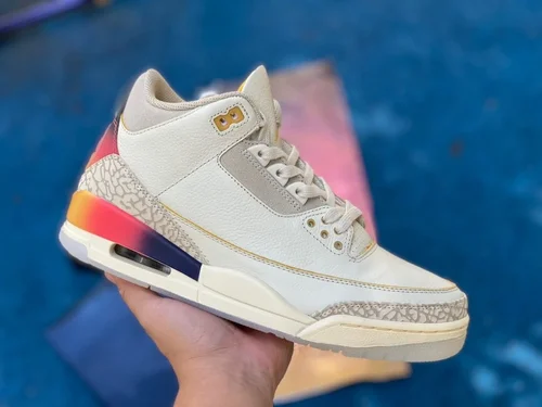 J Balvin x Air Jordan 3 FN0344-901 White Blue Red