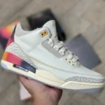 J Balvin x Air Jordan 3 FN0344-901 White Blue Red