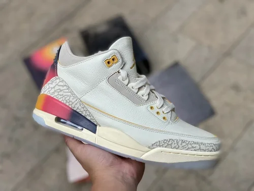 J Balvin x Air Jordan 3 FN0344-901 White Blue Red