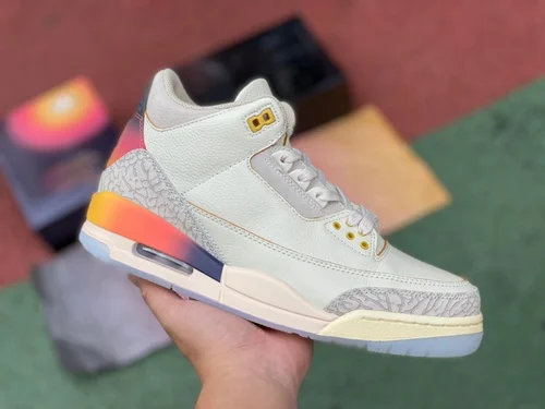 J Balvin x Air Jordan 3 FN0344-901 White Blue Red