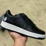 NEIGHBORHOOD x BAPE STA SK8 Low-Top Shoes in Black and White