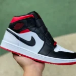 Air Jordan 1 Mid Black White Red DQ8426-106