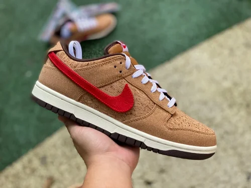 Pure Original CLOT x Nike Dunk Low Cork Retro Sneakers FN0317-121