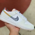 Nike Dunk Low GS White Colorblock Embroidery FN8913141