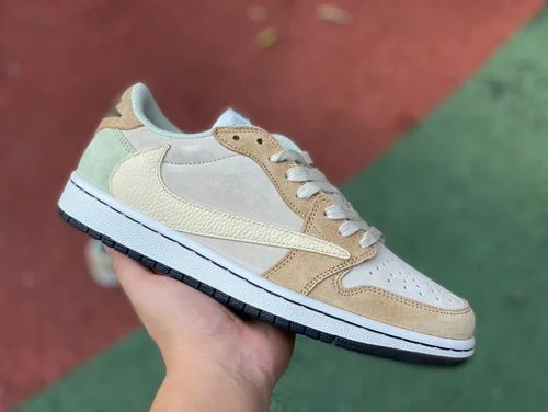 Travis Scott x Air Jordan 1 Low DM7866688 Yellow Green Reverse Swoosh