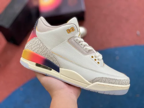 J Balvin x Air Jordan 3 FN0344-901 White Blue Red