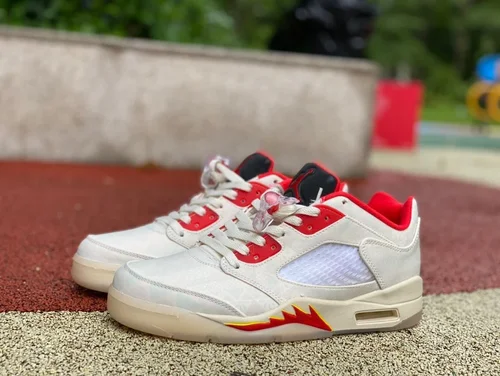 Air Jordan 5 Low DD2240-100 White Red