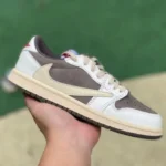 Travis Scott x Air Jordan 1 Low DO5442162 White Brown Kids Version